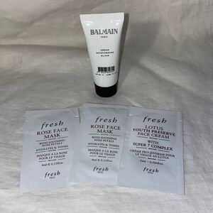 BEAUTY SAMPLES-Lot of 4 Fresh samples and Balman Argan Moisturixing Elixer-NEW